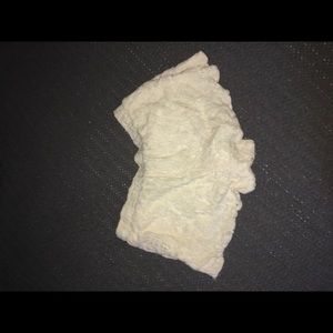White lace shorts
